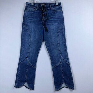 Lucky Brand Bridgette Crop Flare Jeans Womens Size 8/29 Tulip Him Blue
